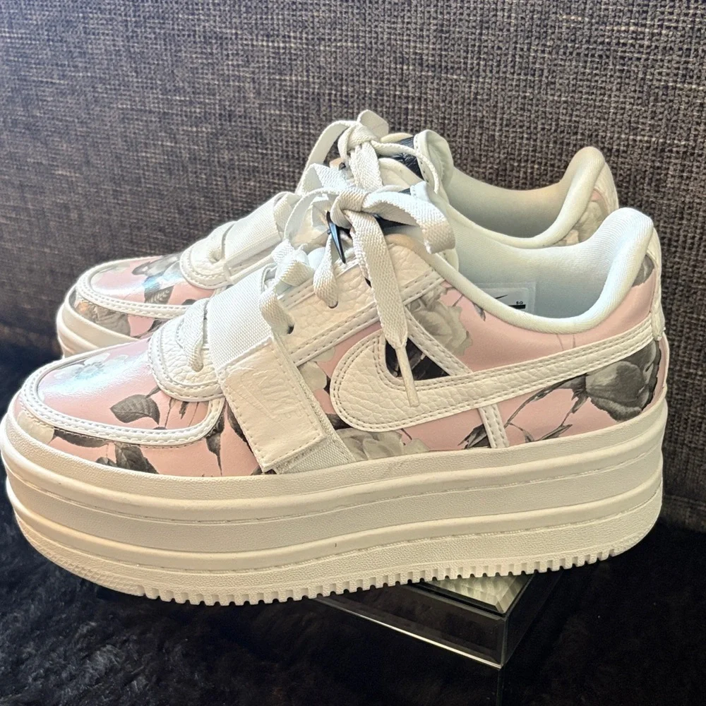 Nike Pink Floral Platform Lace-Up Sneakers - Picture 3 of 5